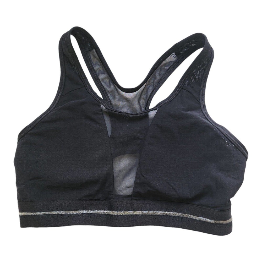 Nike Dri-Fit Women’s Sports Bra Mesh Front & Racerback Black Size Medium